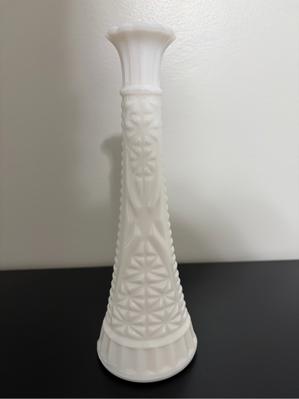 Milk Glass Flower Vase - Picture 3 of 8